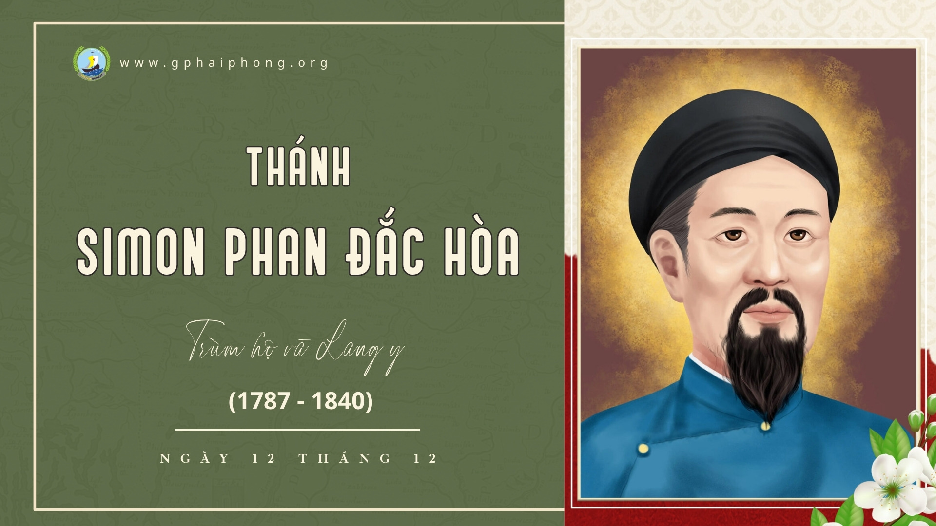 Thánh Simon Phan Đắc Hòa, tử đạo ngày 12 tháng 12 năm 1840